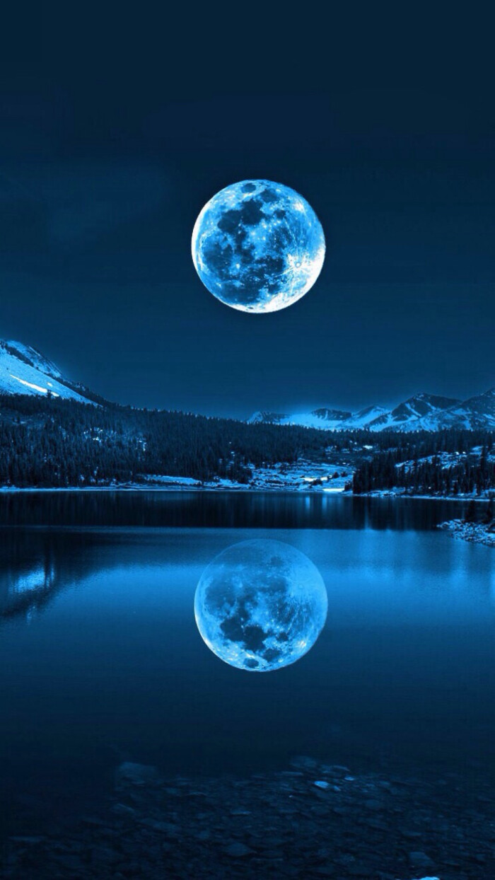 夜景 水中月