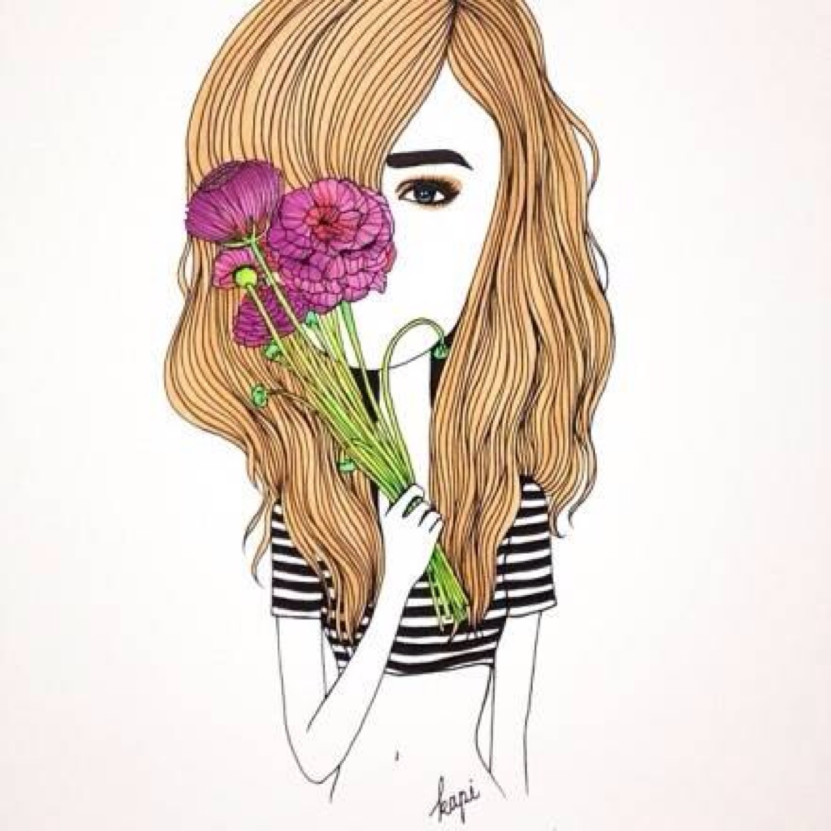 女生头像.插画. by. ksh_suzy