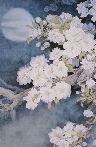 古风花卉,插画手绘,水彩,水墨,素材