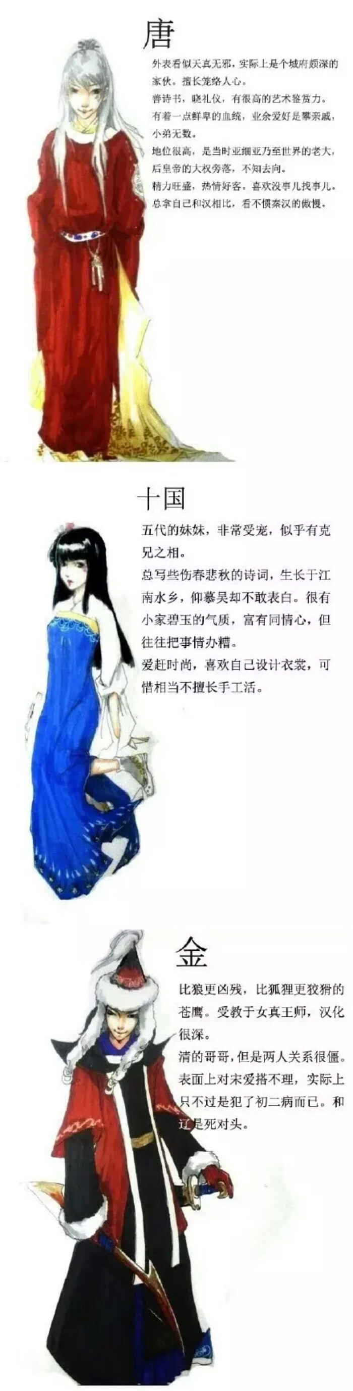 中国朝代拟人