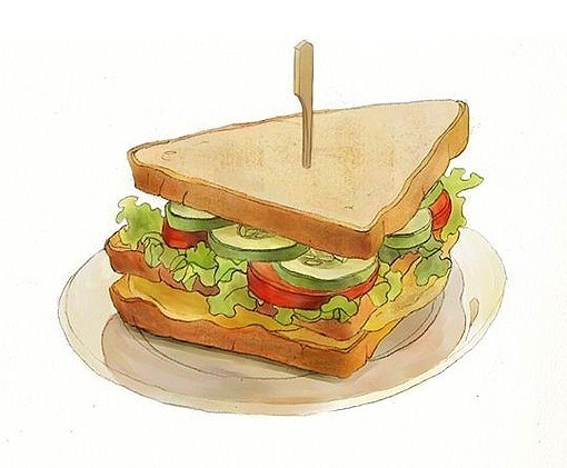 手绘水彩 美食艺术 食物 插图插画 涂鸦绘图 吃货福利 水粉彩铅 手帐