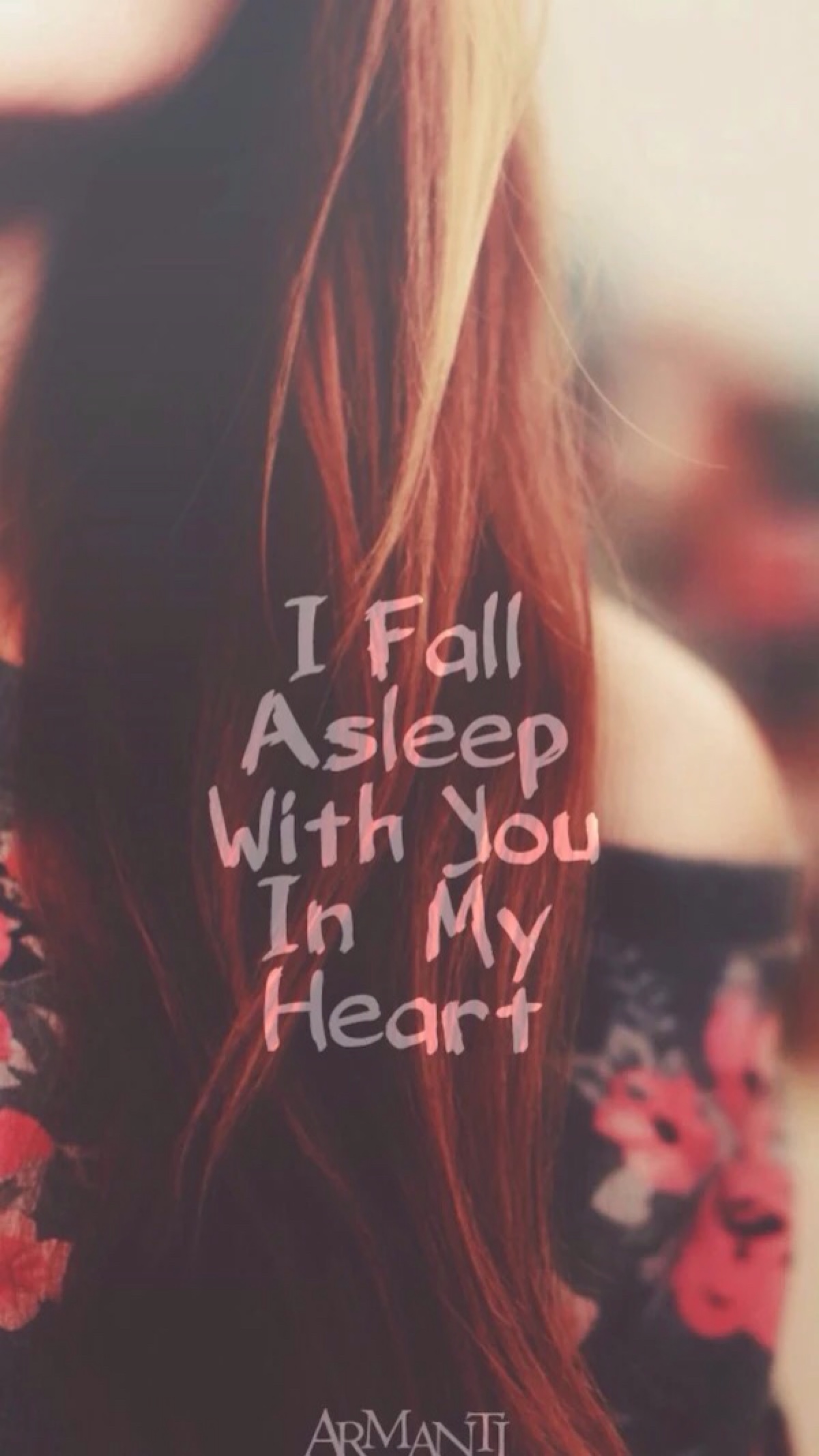 i fall asleep with you in my heart