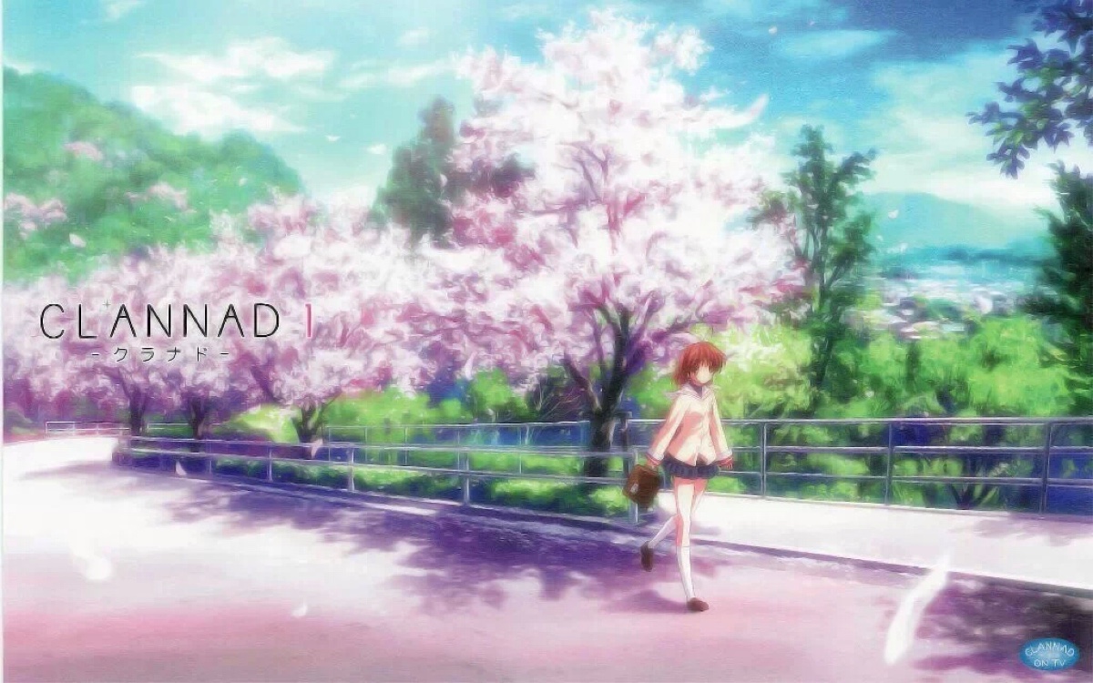 clannad 动漫 渚 坂道之上 樱花树下