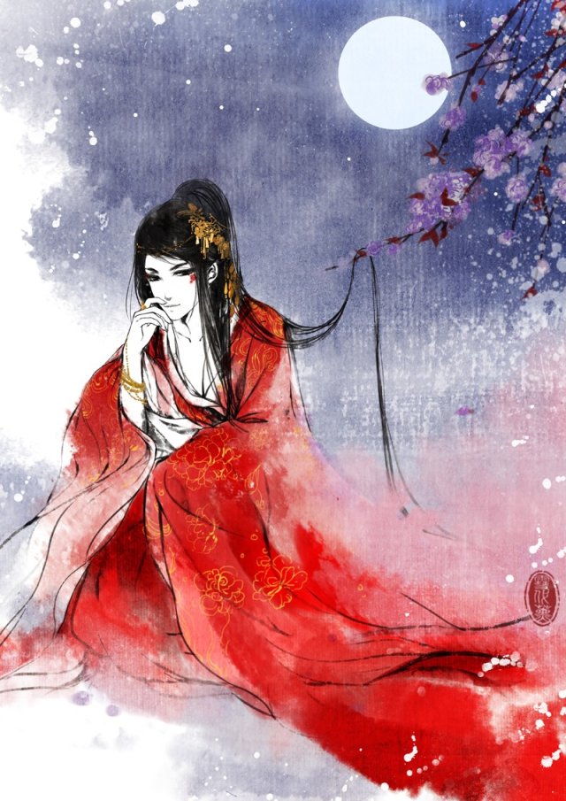 古风红衣美男