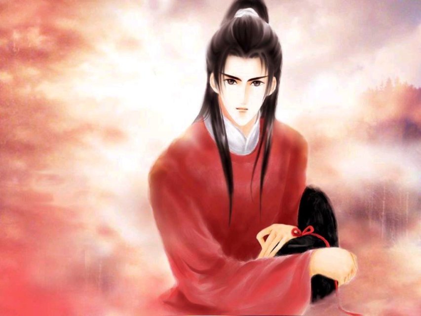 古风红衣美男