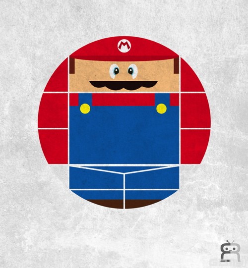 mario头像# 这是一套来自图形设计师edzel rubite的一套圆形卡通漫画