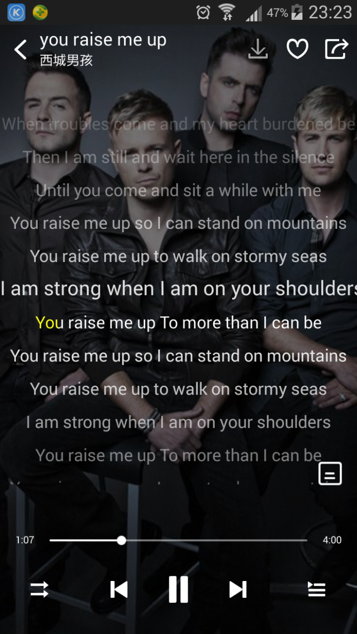 you raise me up