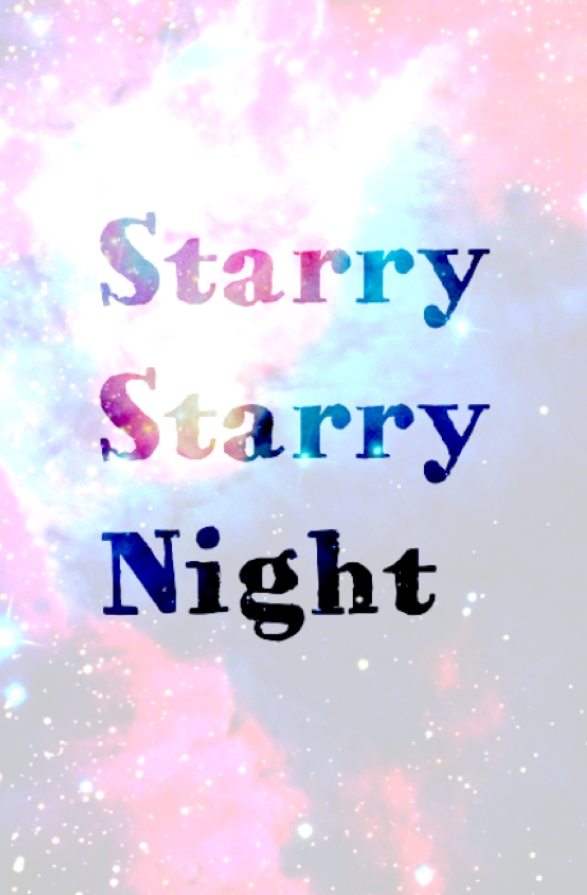 文字句子61星空字61白底61starry starry night