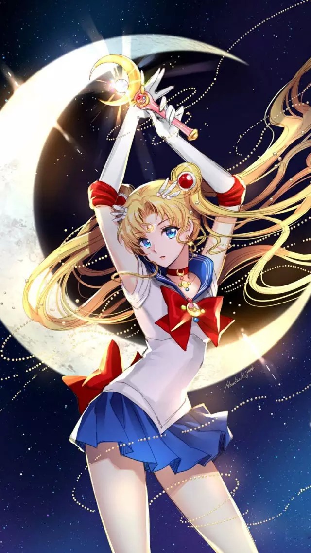 二次元 动漫 插画 意境 唯美 插图 壁纸头像 侵删 美少女战士
