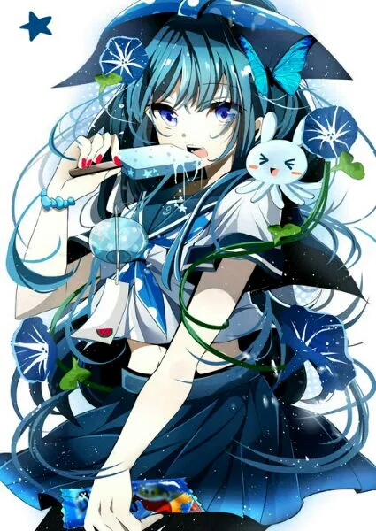 二次元 萌妹子 动漫 插画 头像 p站 梦幻