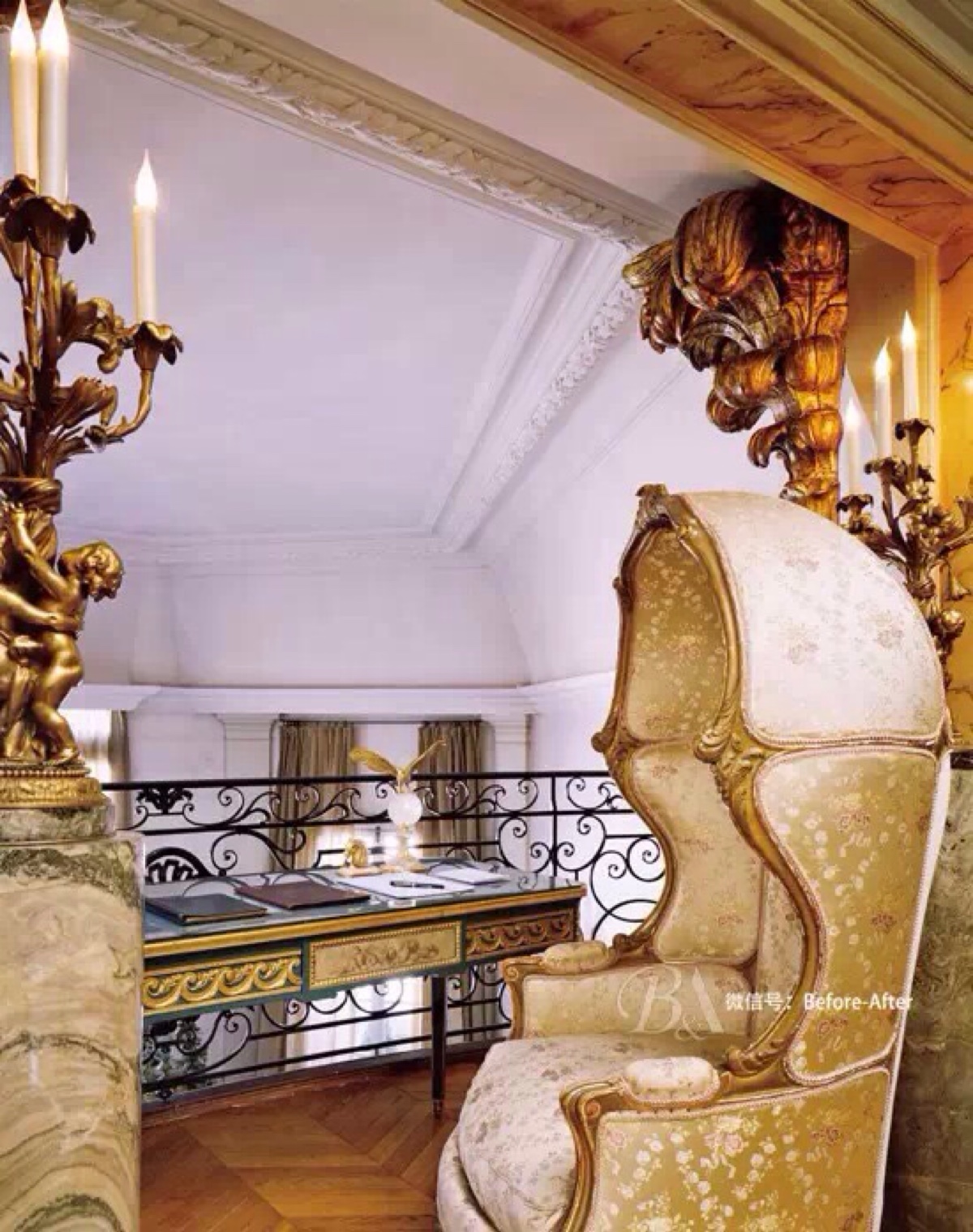 宏伟阳刚的巴洛克风格与精致细腻的洛可可风格都是法式宫廷风的典型