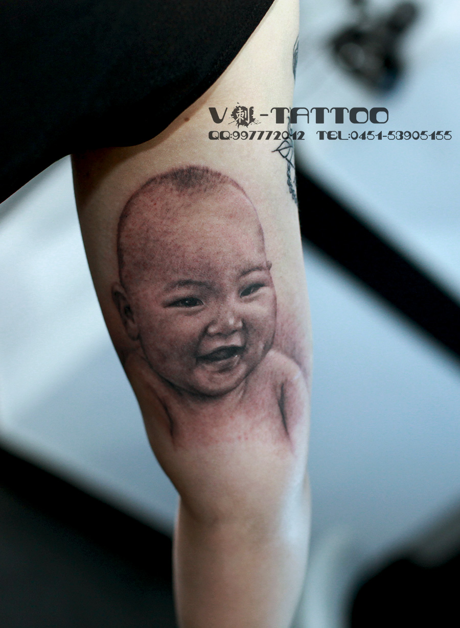 哈尔滨v刺 tattoo首席纹身师 阿v作品 肖像纹身 写实纹身 人物纹身