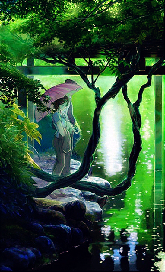 【场景壁纸】《言叶之庭》新海诚,动漫场景…-堆糖