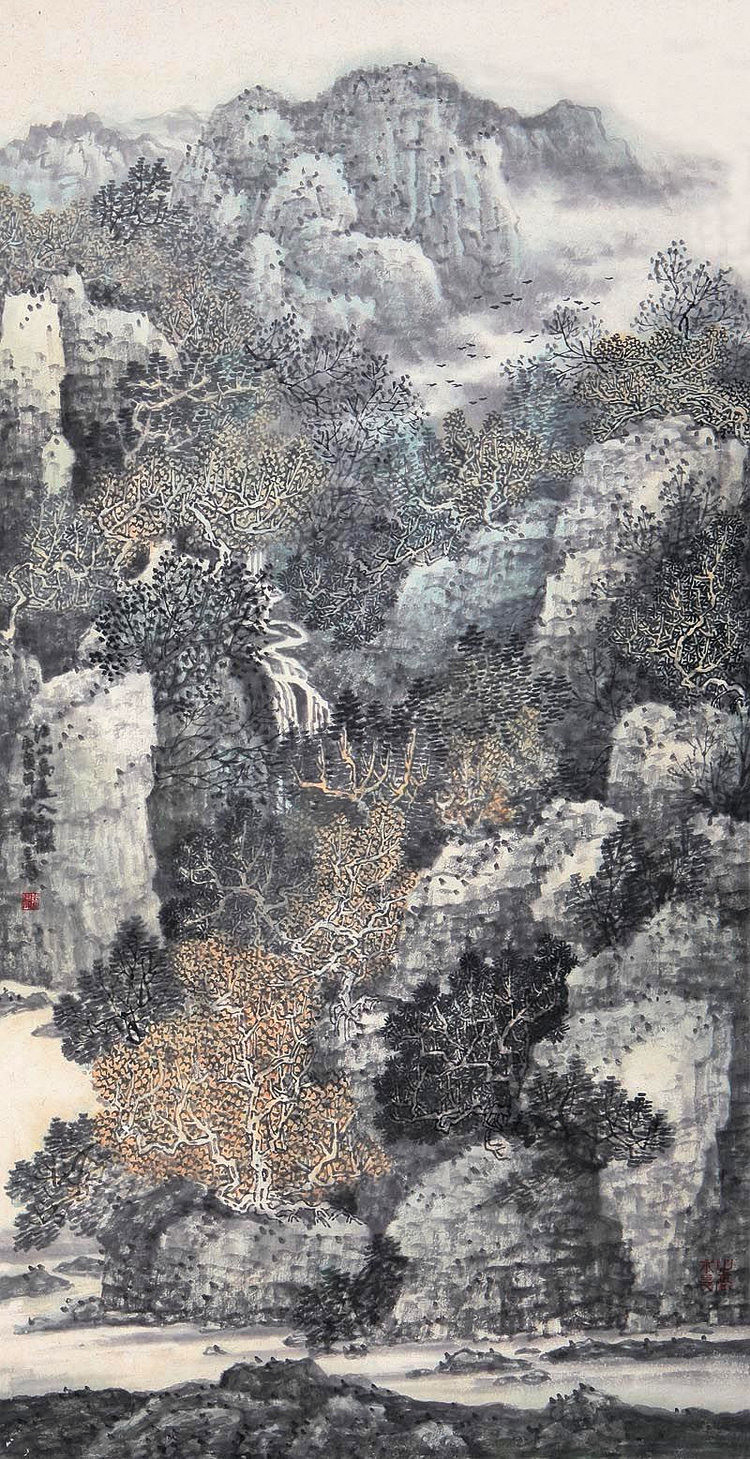 张树立,1956年生于北京,1996年结业于中国美术学院国画系,2006年结业