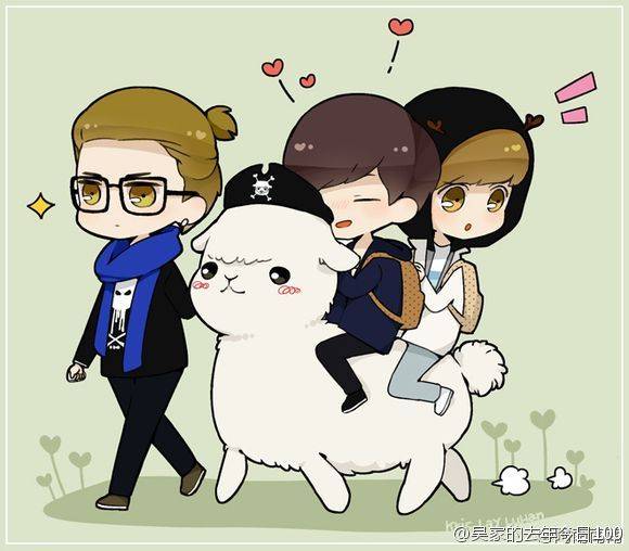 吴亦凡 q版漫画卡通 萌萌哒头像壁纸