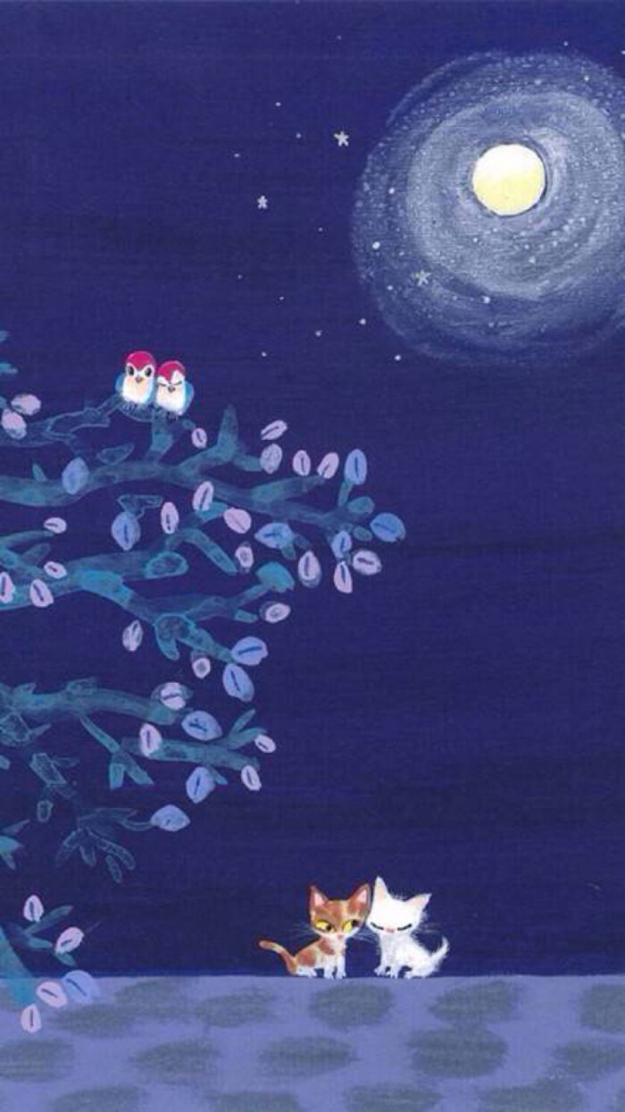 手绘 猫咪 油画 高清壁纸 iphone壁纸 /欣勾勾