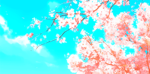 二次元美景ヽ(07#樱花#二次元#美景#gif