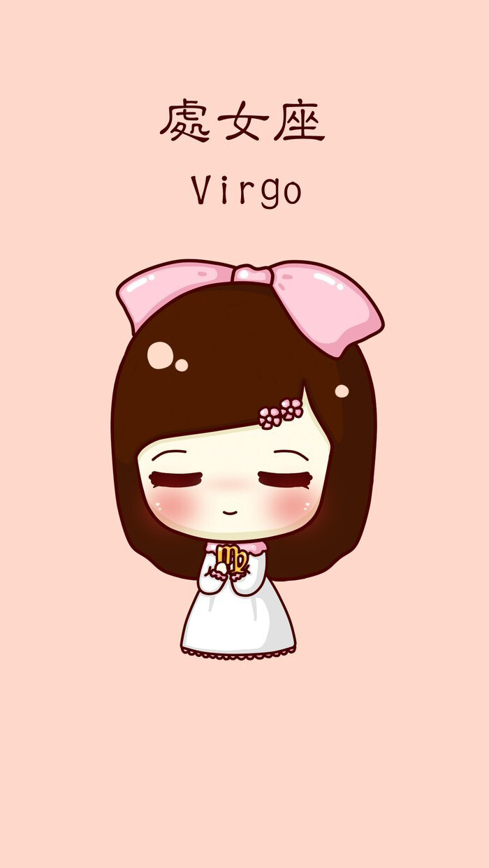 十二星座壁纸☆处女座绘画女生