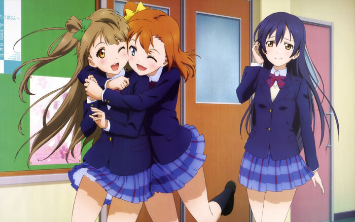 lovelive 普通三人友谊签图片-穗乃果 鸟 海未三人学院正常图片-高清