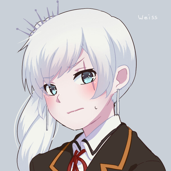 rwby weiss 看w那小眼神 画师 银桃@ついったー id 43456447