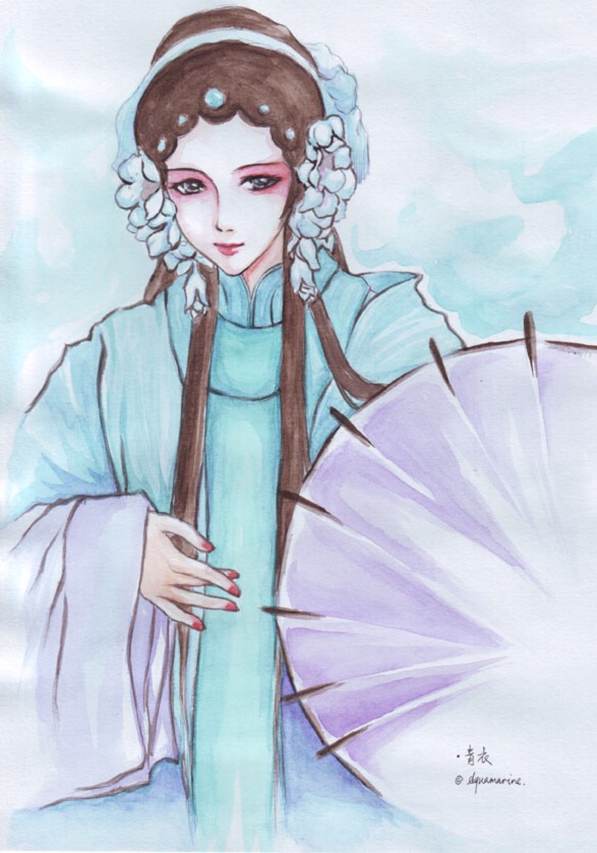 生旦净末丑.只闻伶人泪『手绘●古风』芳雪落天际.伶人歌楚凄.