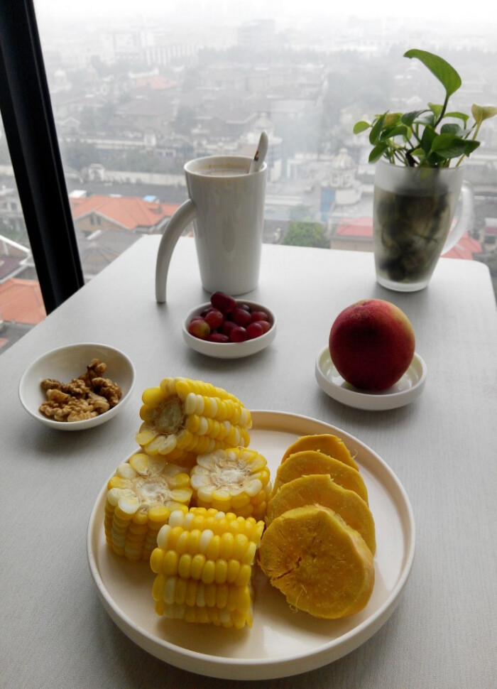 20150526 早餐 雾霾 粗粮,为自己加油!