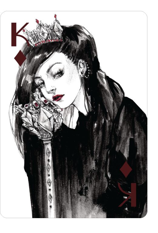 a cool dark fashion illustration &quot;connie lim&quot