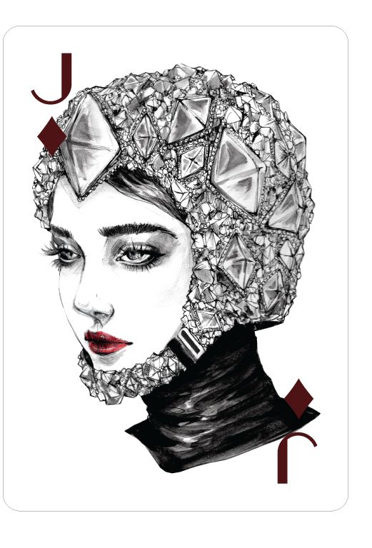 a cool dark fashion illustration &quot;connie lim&quot