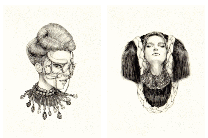 a cool dark fashion illustration &quot;connie lim&quot