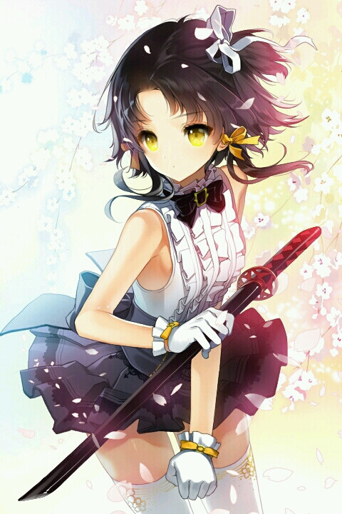 【此间二次元】二次元 美少女 樱花 金瞳 制服控 pixiv 插画 同人