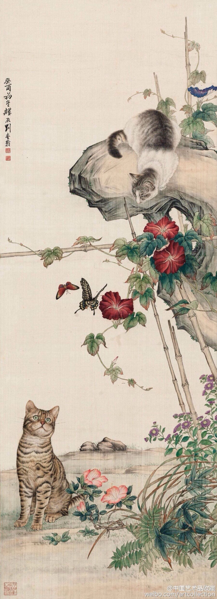 【 刘奎龄 《禽兽图》 】刘奎龄(1885-1967)是现代著名的动物画家.