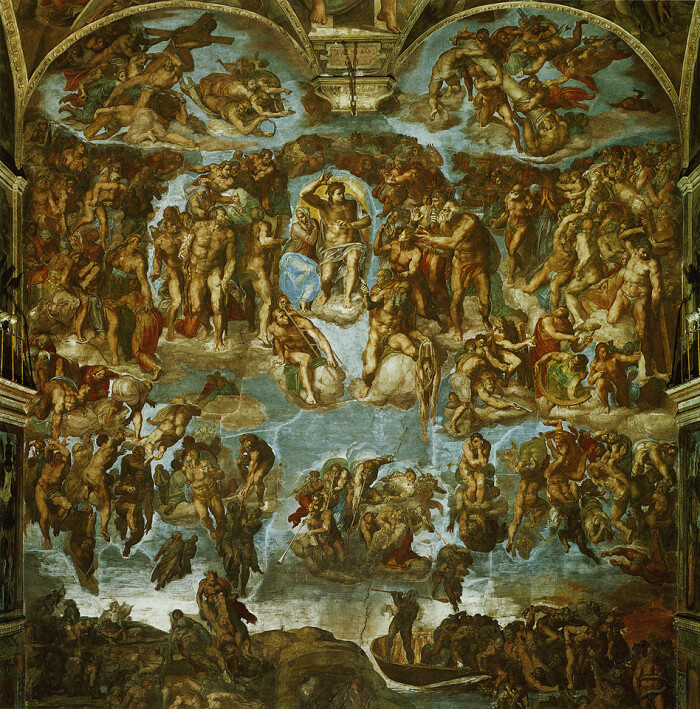 最后的审判[the last judgement] 1534 ~ 1541 年 湿壁画, 1370 x