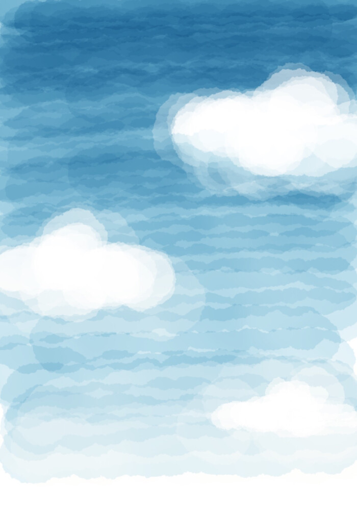 手绘壁纸,天空与云朵.