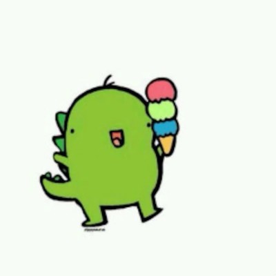 小恐龙 冰淇淋 萌萌