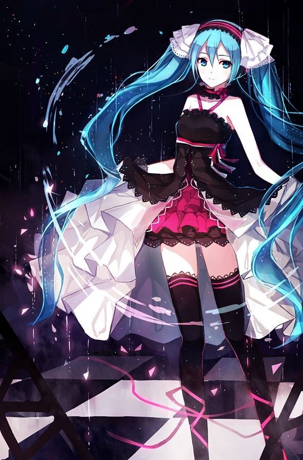 美少女 v家 初音未来 礼服 华丽 梦幻 贵族调 动漫 p站 插画 唯美