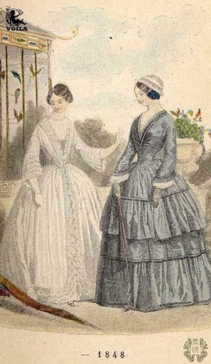 19世纪欧洲女性服饰画赏