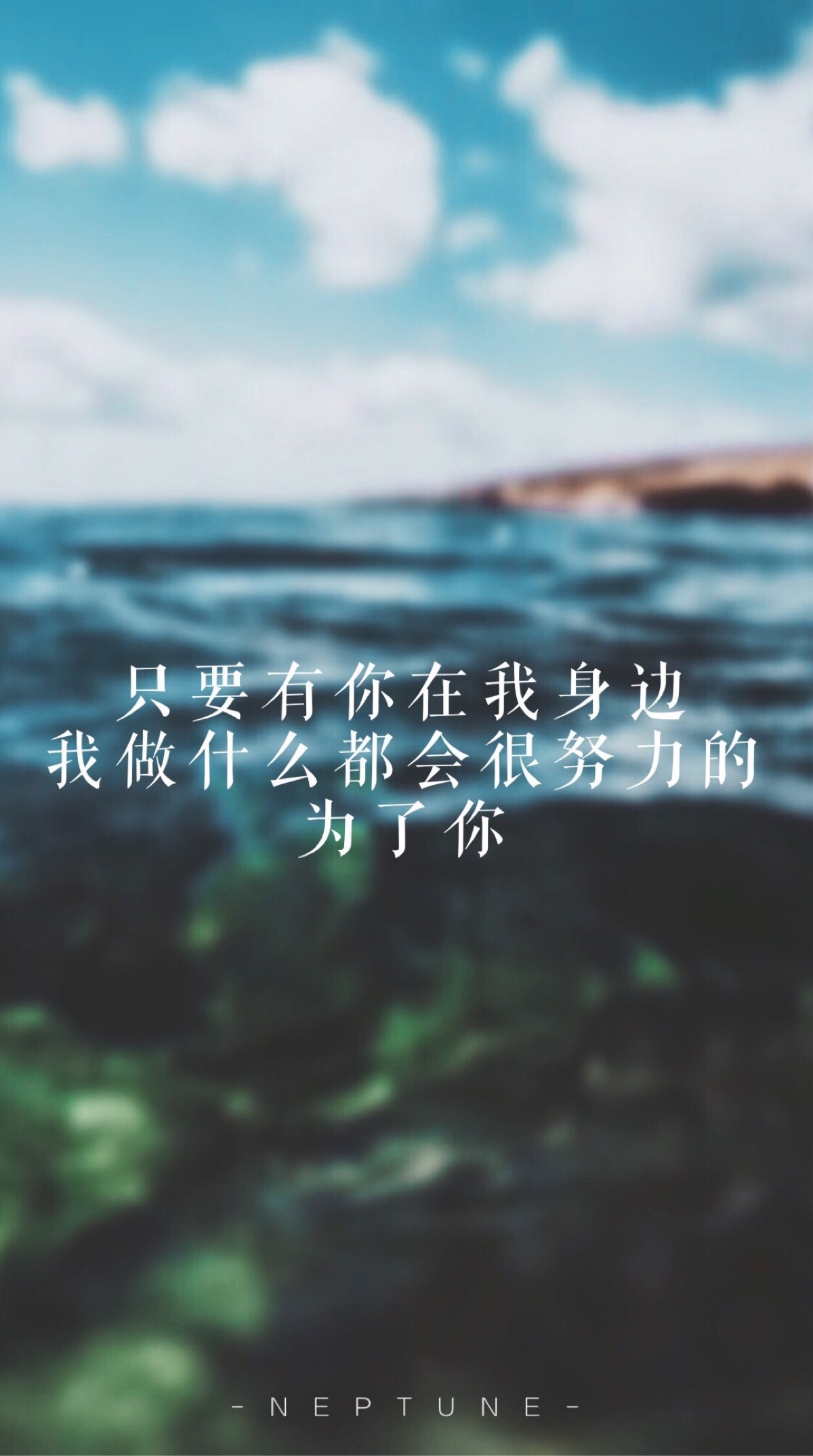 为了你. 蓝桉【原创 自制 壁纸 背景 文字】(禁一切)