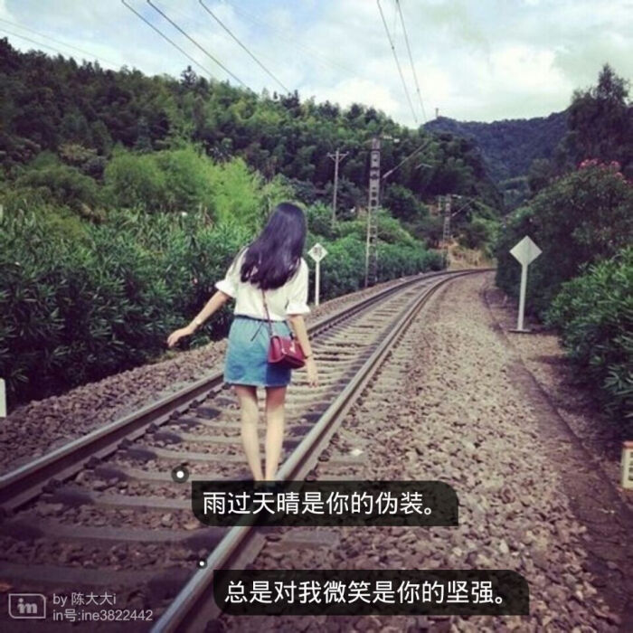 文字 女生 背影 小清新