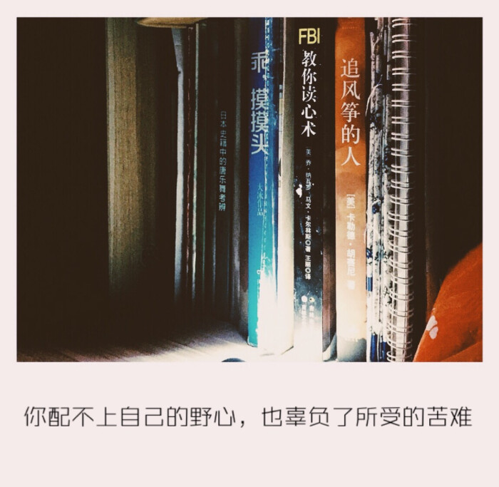你配不上自己的野心,也辜负了所受的苦难