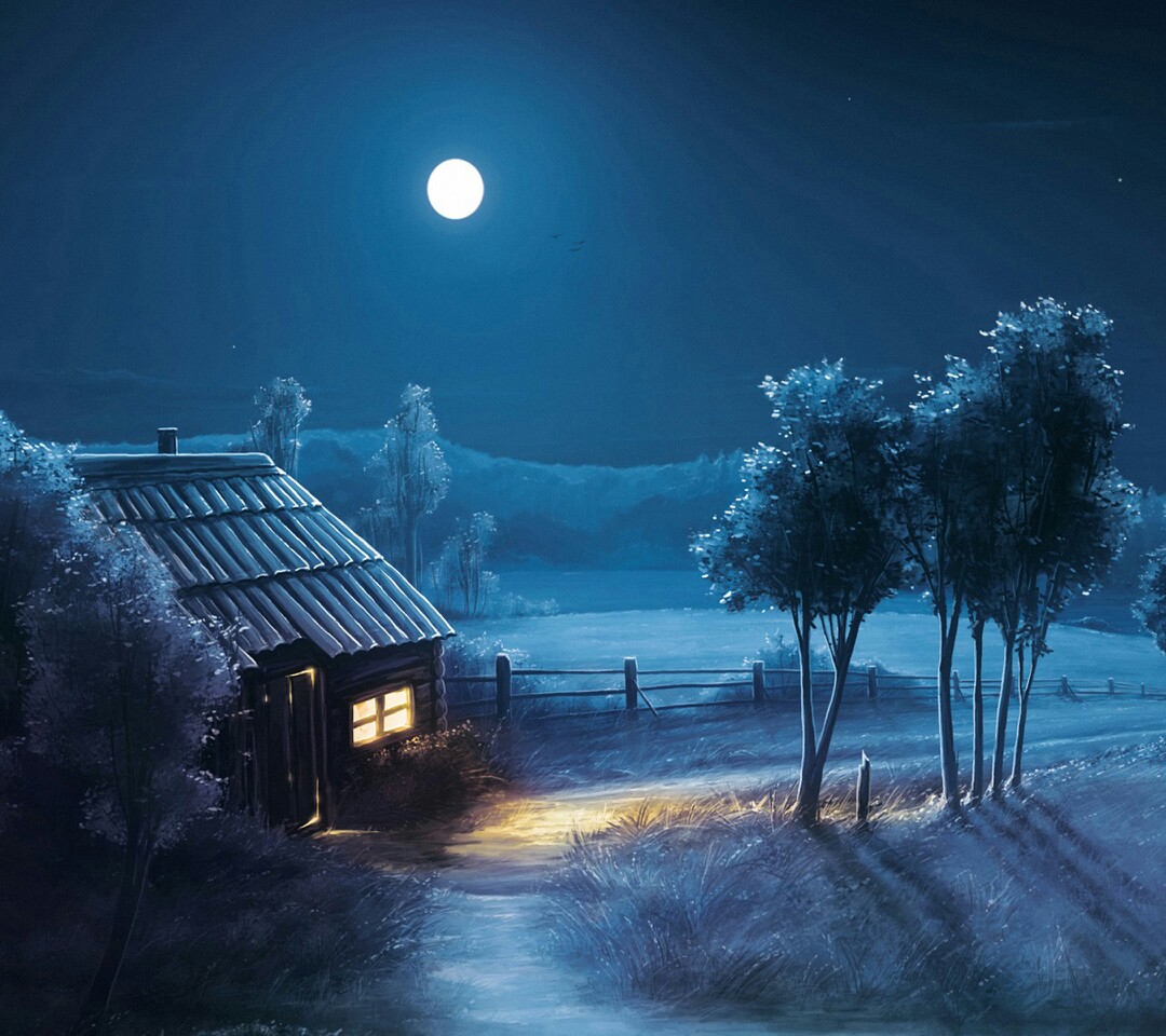手机壁纸# 现世安好 夜景 蓝调 静谧 月光