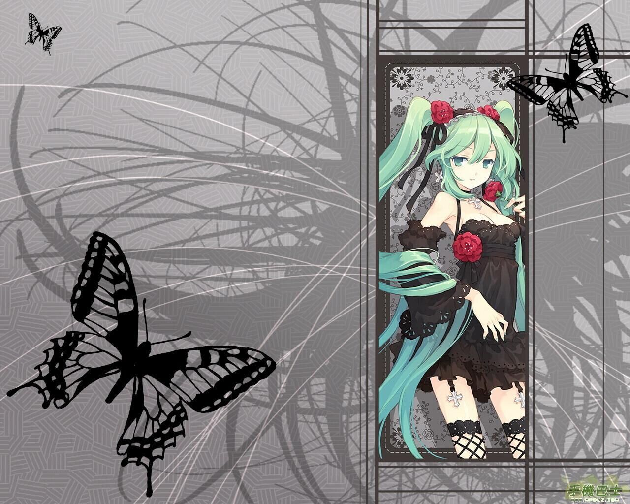 初音未来 黑丝蝴蝶