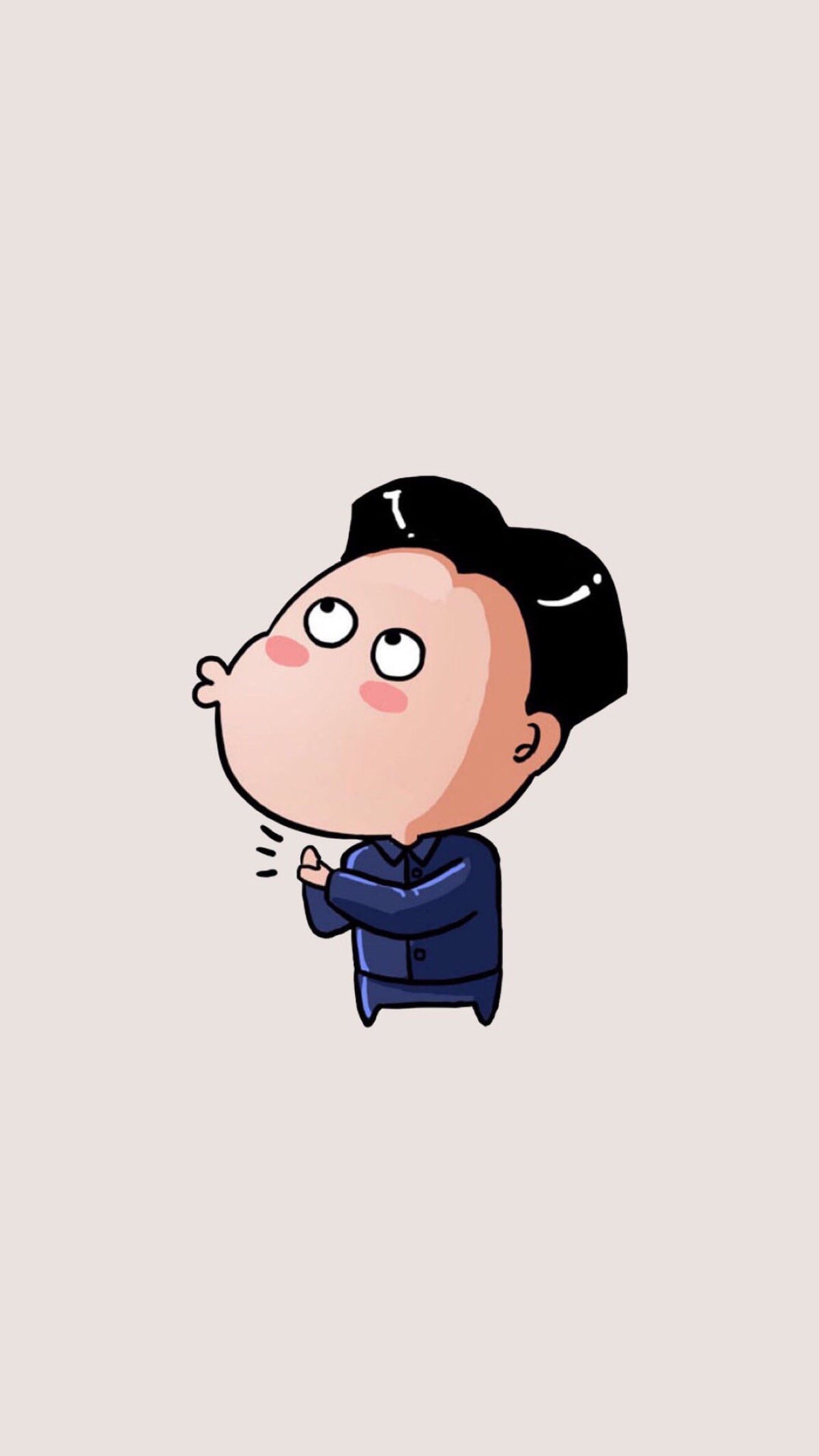 锁屏iphone壁纸 撅嘴