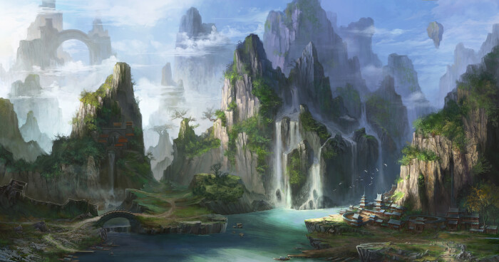场景 山水