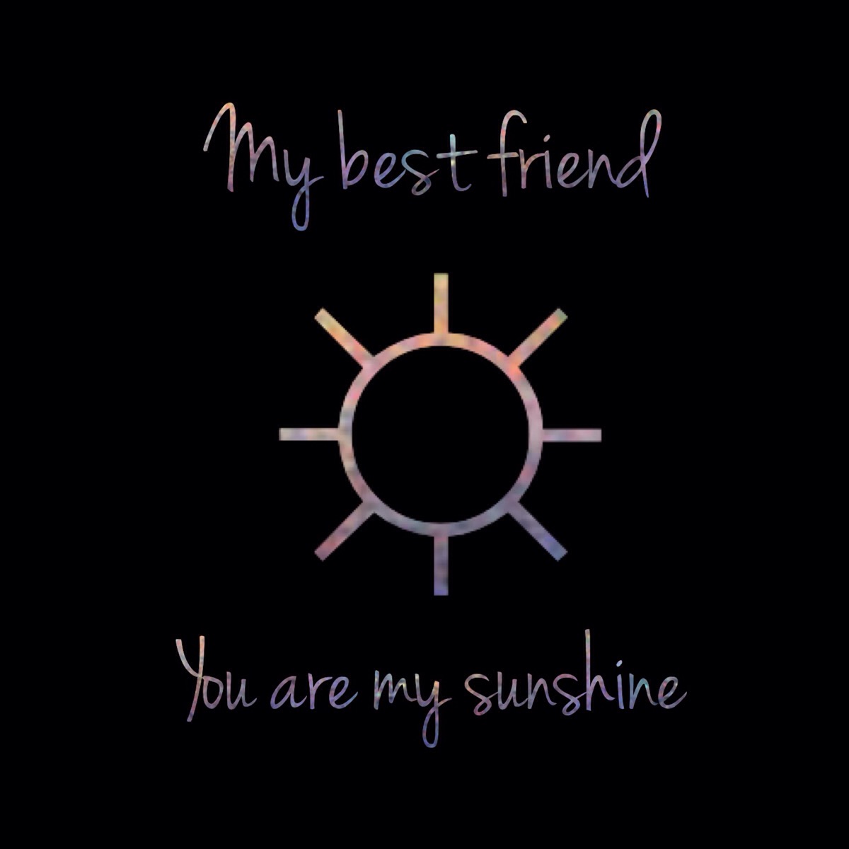 闺蜜二人组头像 星空系 小清新 原创 you are my sunshine &amp