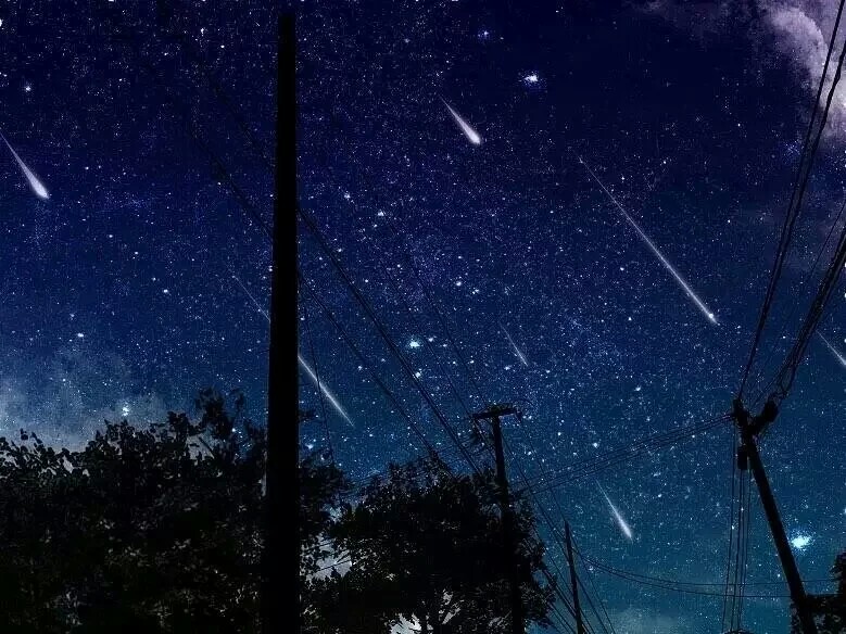 流星雨 星空 壁纸