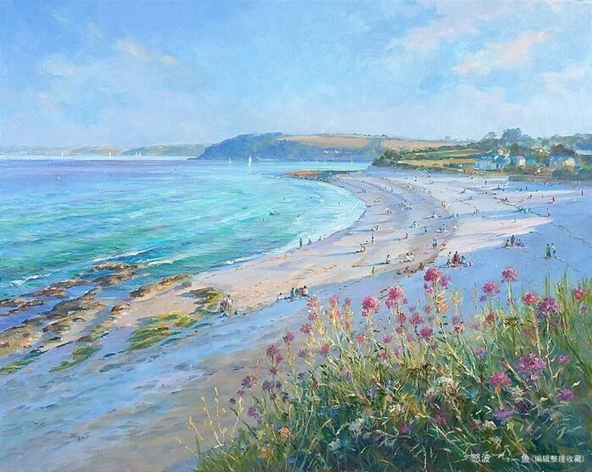 英国艺术家泰德teddyer海边油画风景欣赏