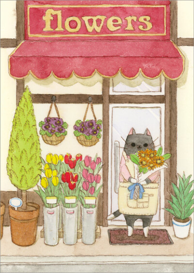 花店猫咪 ~ 插画家きたがわ なつみ