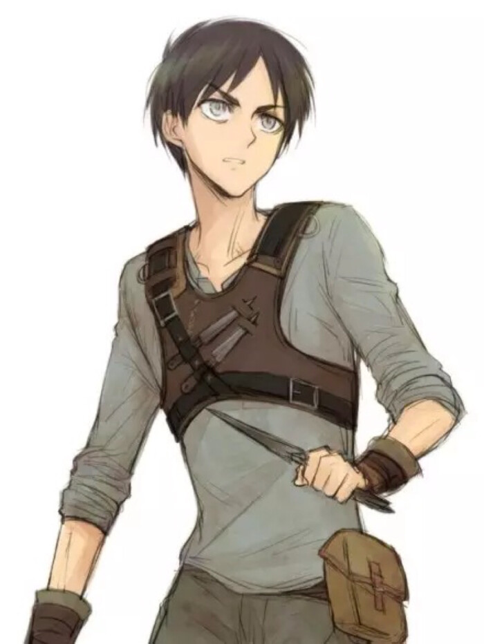 靠他肩 进击的巨人 eren 艾伦