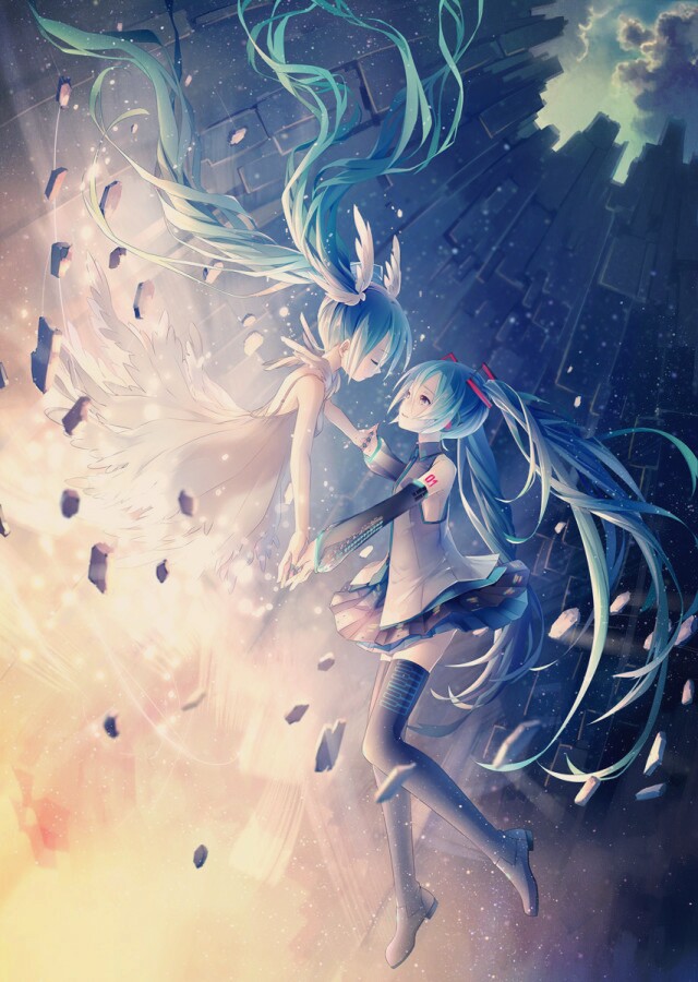 唯美意境 梦幻 初音 美哒哒 by:gezi