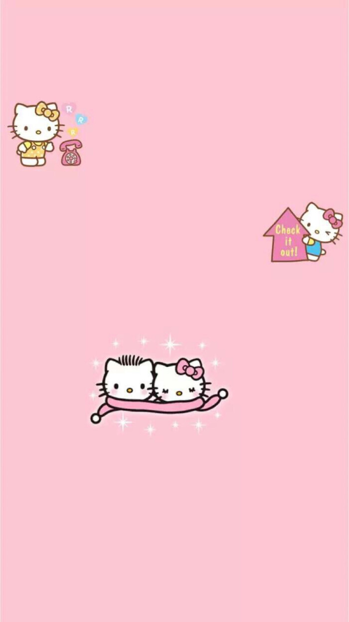 kitty锁屏壁纸 粉色壁纸